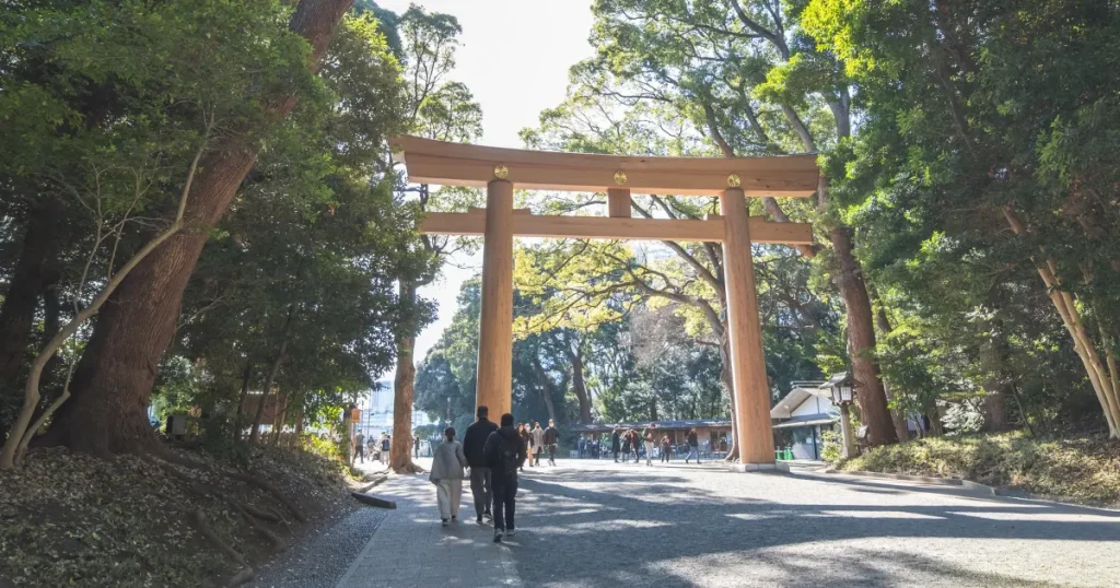 Meiji Jingu shrine torii gate Tokyo